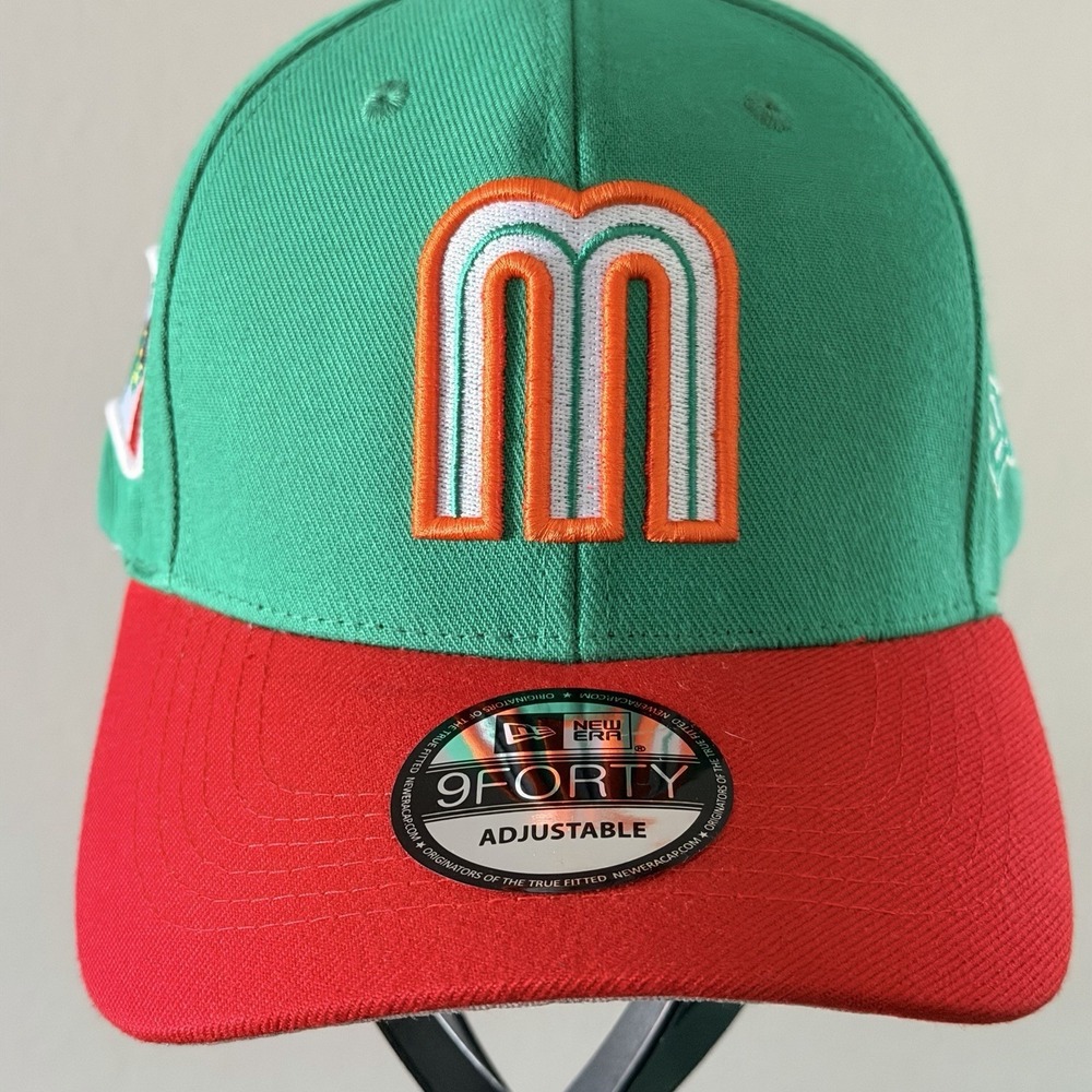 New Era 9Forty Mexico World Baseball Classic Snapback Hat - Green/Red WBC - NEW